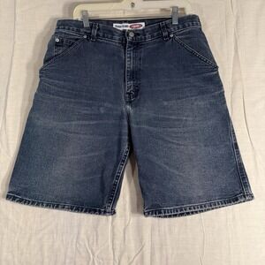 Vintage Faded Glory Mens‎ Cargo Jean Shorts Size 38 Loose Retro 90s Y2K Skater